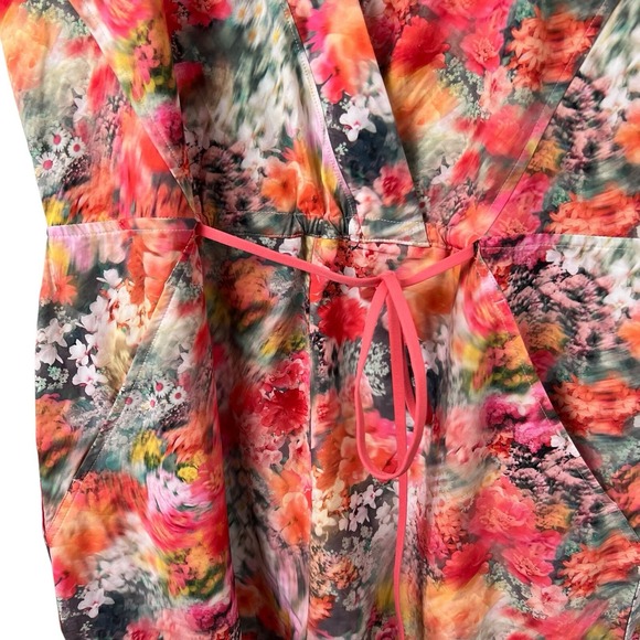 Athleta Womens Small Renewed Bloom Marlow Romper Tie Waist 4" Inseam #845942 - Picture 4 of 6